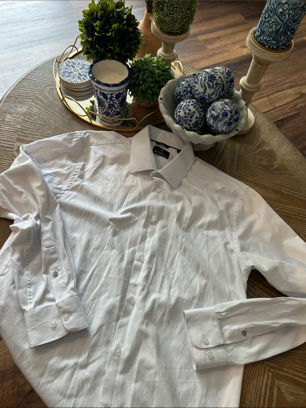 Ben Sherman Men’s White Classic Dress Shirt Large